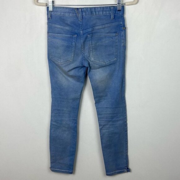 Free People High Rise Light Blue Skinny Jeans Size 24 Denim Zipper Fly Boho Jean - Picture 13 of 13